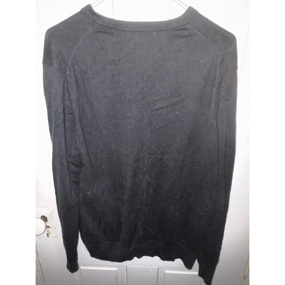 Banana Republic Luxury Blend Sweater XL‎ Black Silk Cashmere Cotton Knit